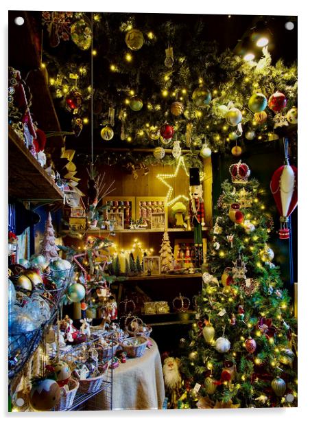 Christmas Shop  Acrylic by Victor Burnside