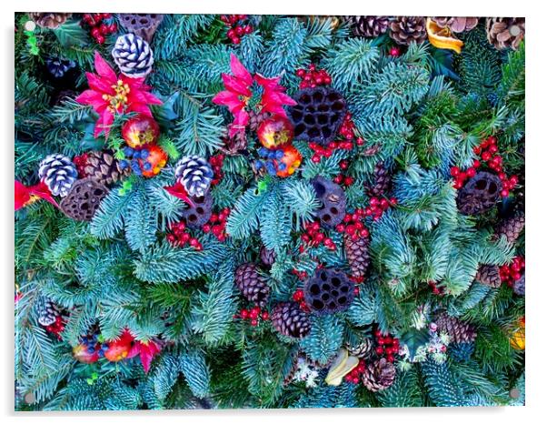 Christmas Foliage  Acrylic by Victor Burnside