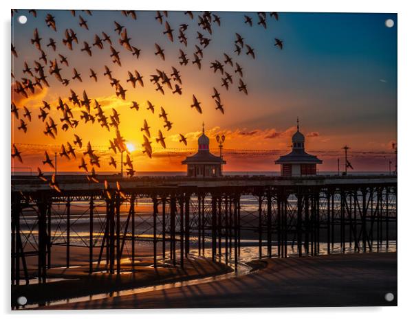 North Pier,Blackpool,Lancashire,England Acrylic by Victor Burnside