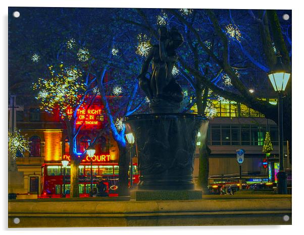 Christmas,Sloan Square Acrylic by Victor Burnside