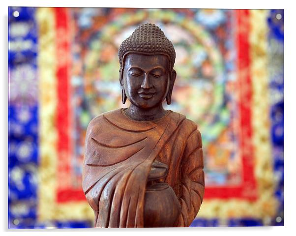 Buddha Acrylic by Victor Burnside