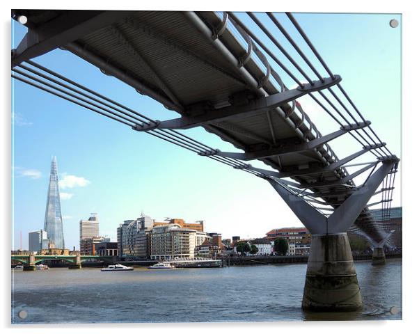 Millennium Bridge Acrylic by Victor Burnside