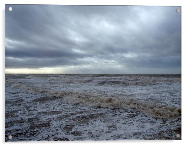 Stormy sea Acrylic by Victor Burnside