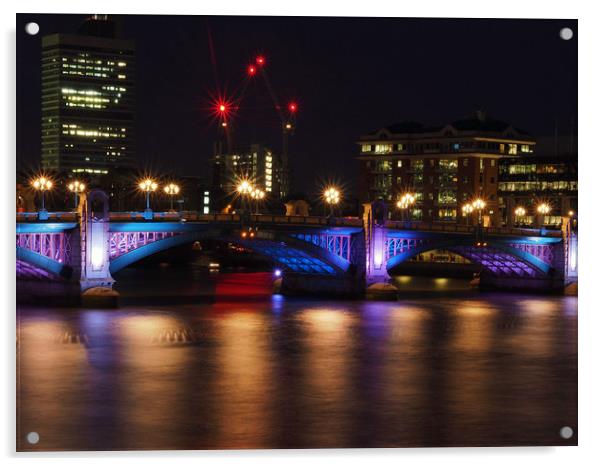 Southwark Bridge Acrylic by Victor Burnside