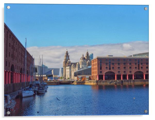 Albert Dock,Liverpool    Acrylic by Victor Burnside