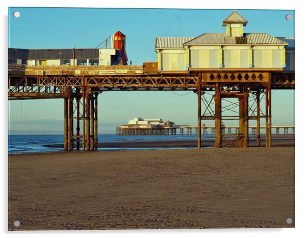 Blackpool Pier Acrylic by Victor Burnside