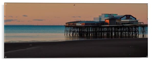 North Pier,Blackpool,UK. Acrylic by Victor Burnside