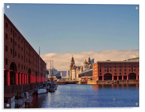 Albert Dock,Liverpool Acrylic by Victor Burnside