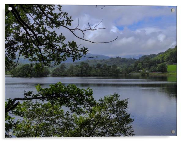 Rydal Water Acrylic by Victor Burnside