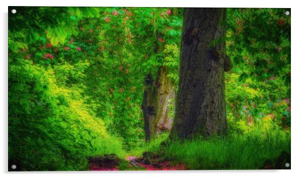 Woodland. Acrylic by Victor Burnside
