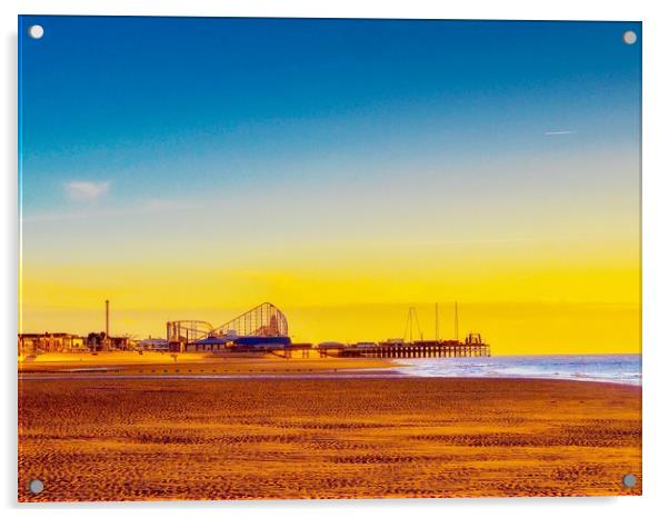 South Pier Acrylic by Victor Burnside