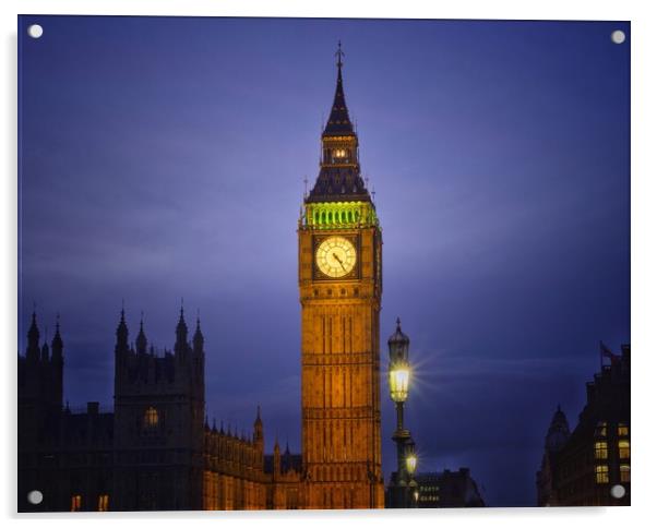 Westminster And Big Ben Acrylic by Victor Burnside