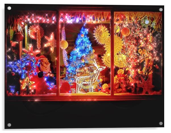 Christmas Shop Window  Acrylic by Victor Burnside