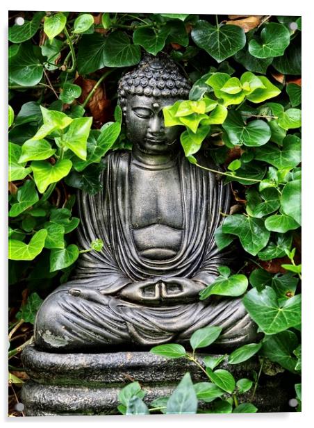 Garden Buddha  Acrylic by Victor Burnside