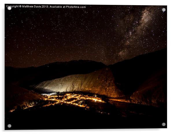 Pisco Elqui en la Noche Acrylic by Matthew Davis