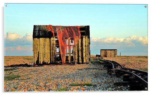 Dungeness, Old Beach Hut Acrylic by Robert Cane