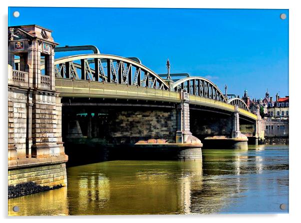 Rochester Bridge, Rochester, Kent Acrylic by Robert Cane