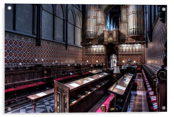 Rochester Cathedral, Choir Stalls Acrylic by Robert Cane