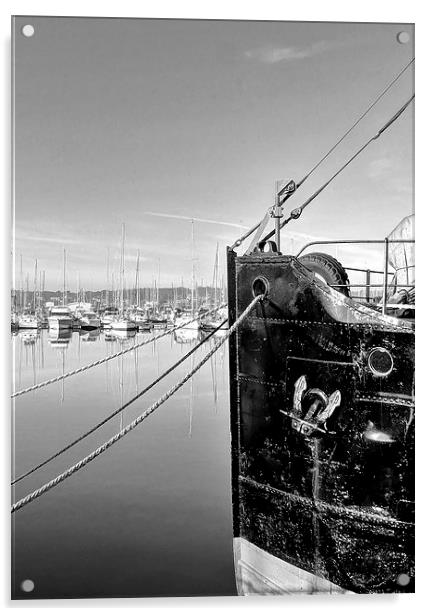 Chatham Marina, Kent, Yachts Acrylic by Robert Cane