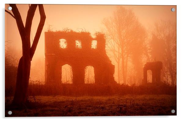 Ruins in the Mist Acrylic by Robert Cane