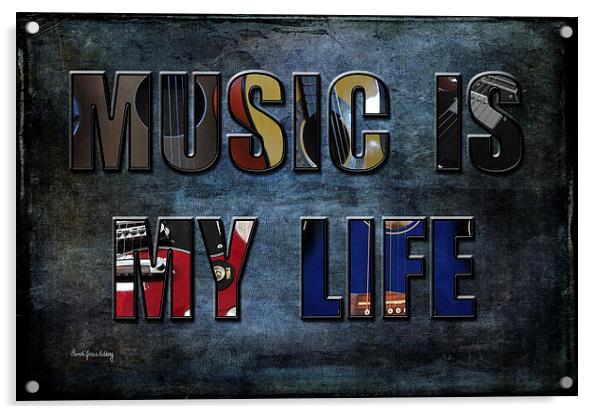 Music is My Life Acrylic by Randi Grace Nilsberg