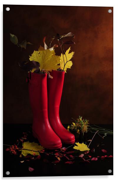 My Boots are Cool Acrylic by Randi Grace Nilsberg