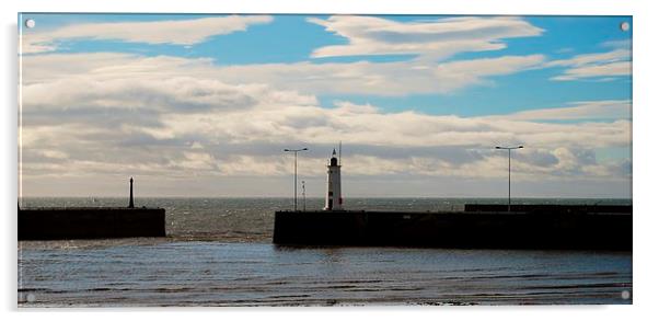 Anstruther Lighthouse Acrylic by Kenny McNab