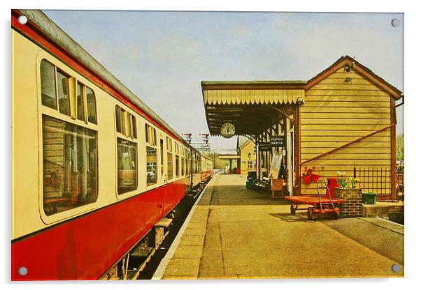 Wansford Station Acrylic by Lesley Mohamad