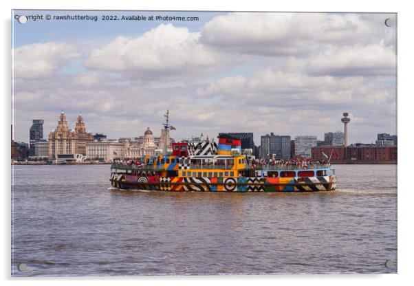 Liverpool Skyline And Mersey Ferry Acrylic by rawshutterbug 