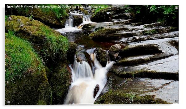 Top Falls Of Pistyll Rhaeadr Waterfalls Acrylic by rawshutterbug 