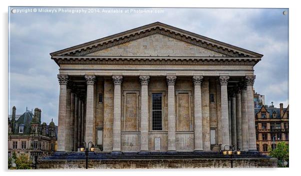 Birmingham Town Hall Acrylic by rawshutterbug 