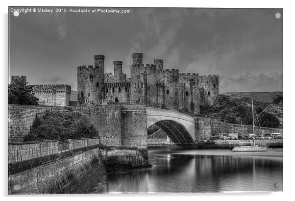 Conwy Castle Acrylic by rawshutterbug 