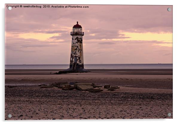 Sunrise Talacre Lighthouse Acrylic by rawshutterbug 