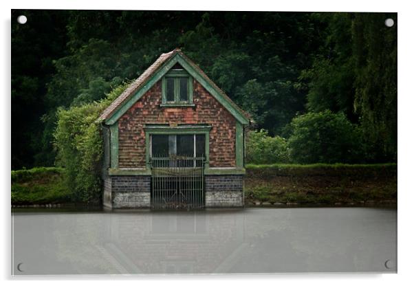 Boathouse on Stowe Pool Acrylic by rawshutterbug 