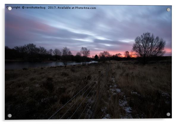 Winter Sunrise Over Chasewater Acrylic by rawshutterbug 