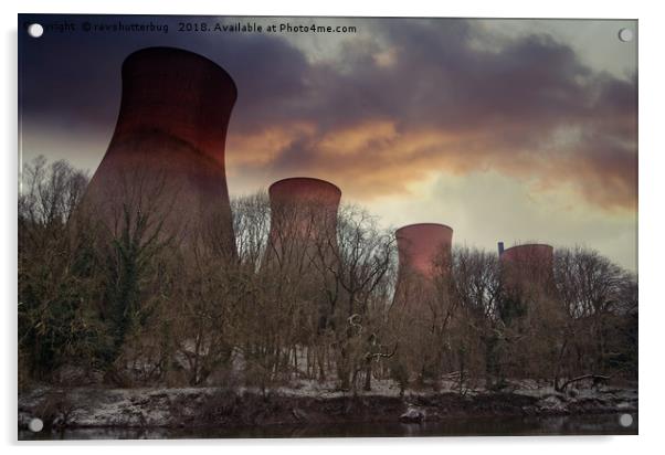 Sunset At Ironbridge Power Station Acrylic by rawshutterbug 