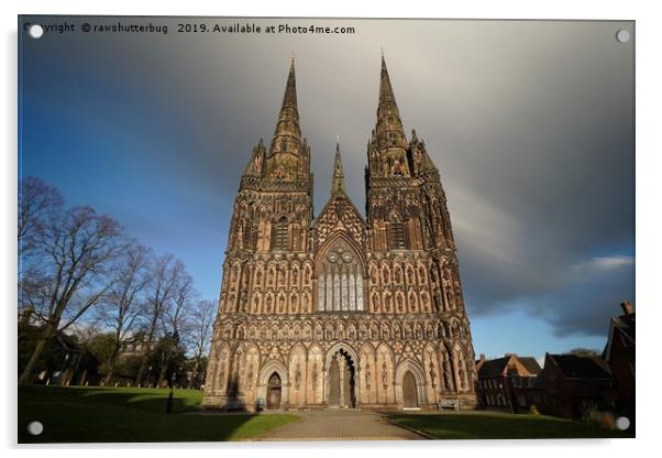 Clouds Over The Lichfield Cathedral Acrylic by rawshutterbug 