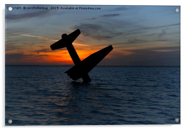 Sunset At The Harderwijk Plane Memorial Acrylic by rawshutterbug 