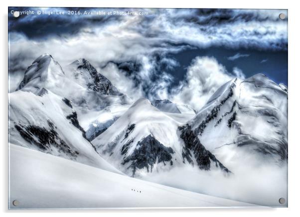 Matterhorn Mountain Range Acrylic by Nigel Lee