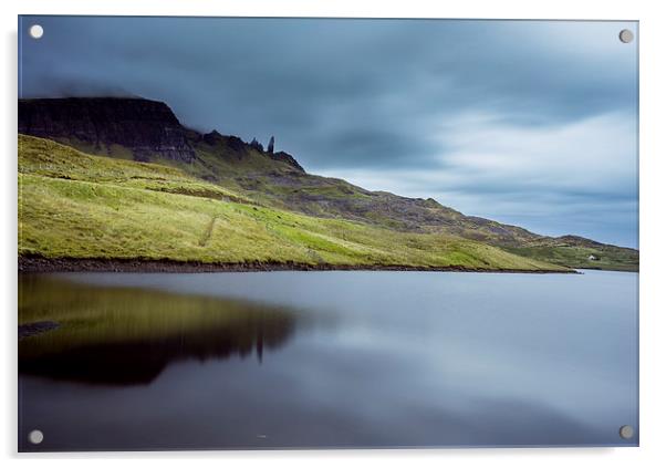  Old man of storr reflection Acrylic by adam rumble