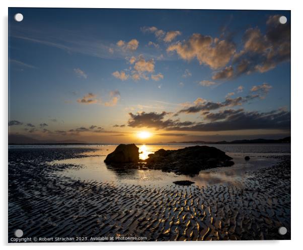 Ayrshire Sunset Acrylic by Robert Strachan