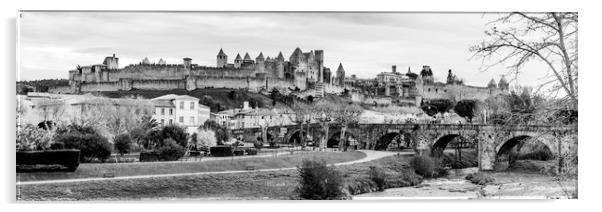 The Medieval City Of Carcasonne  Acrylic by Ray Hill