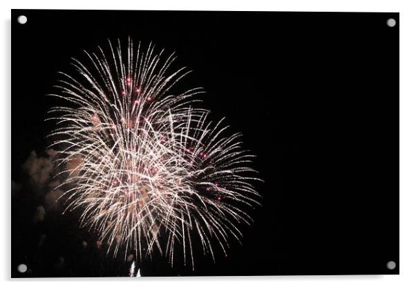 Three Fireworks Acrylic by Kayleigh Meek