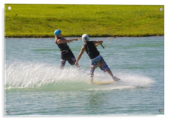 wakeboard tandem Acrylic by Mario Angelo Bes