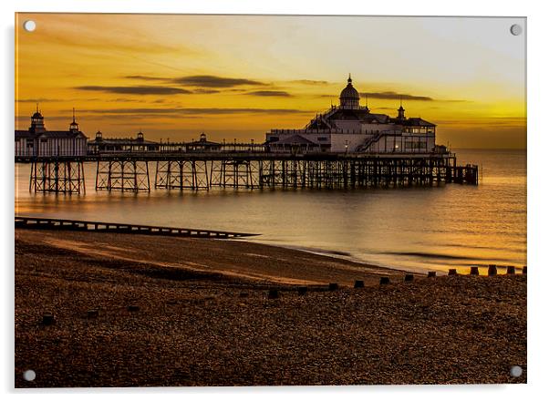  Sunrise Pier, Eastbourne, East Sussex Acrylic by Matthew Silver