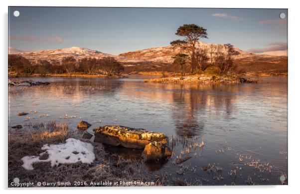 Loch Awe, Sutherland. Acrylic by Garry Smith