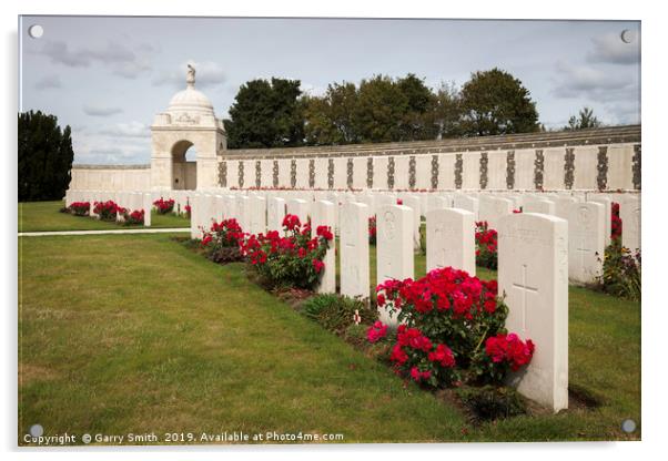 Tyne Cot Miltary Cemetery, Flanders, Belgium. Acrylic by Garry Smith