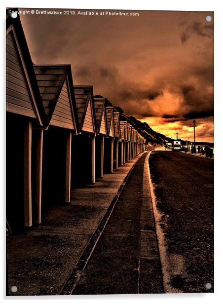 bournemouth beach huts Acrylic by Brett watson