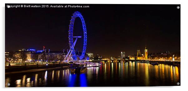  The London eye  Acrylic by Brett watson