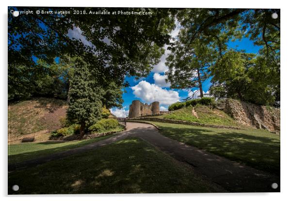 Tonbridge castle Acrylic by Brett watson